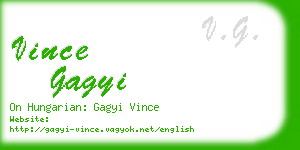 vince gagyi business card